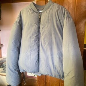 Zara Puffer jacket blue color size L NEW without Tag